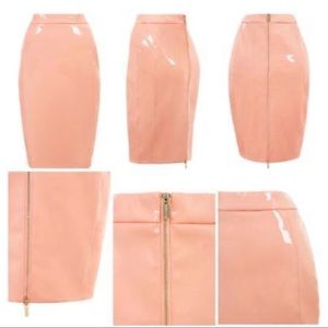 Celeb Boutique patent leatherette castalia skirt